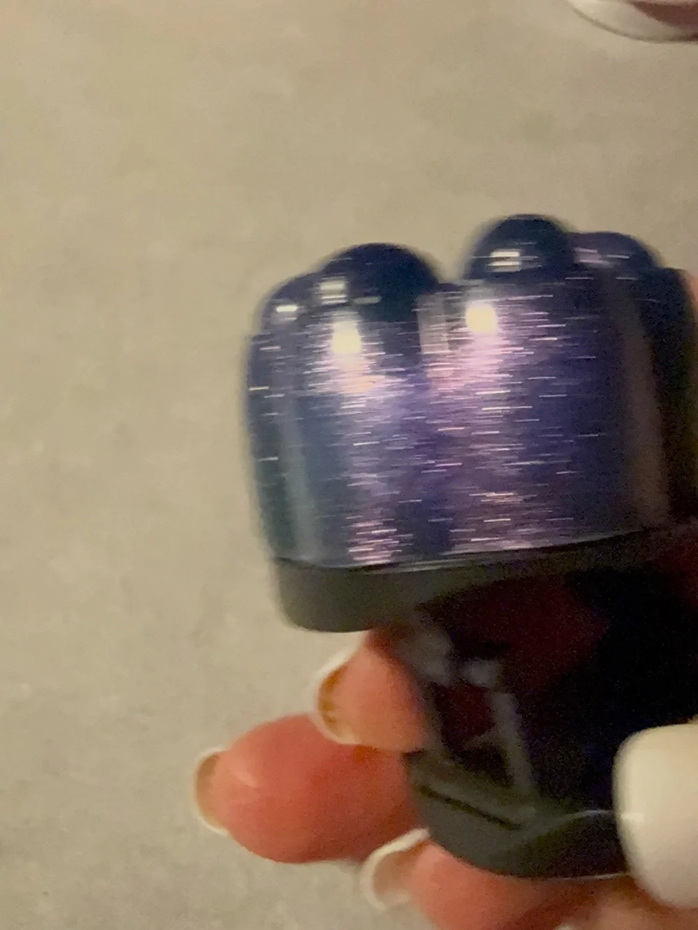 Homemade blue shimmery